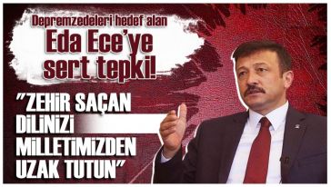 Eda Ece'nin sözlerine AK Parti'li Hamza Dağ'dan tepki! “Satılık” olan, eline ödül tutuşturulunca ne yapacağını şaşırıp..!"