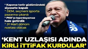 Cumhurbaşkanı Erdoğan, "çözüm" mesajlarına Diyarbakır'da yanıt verdi: "Terörün her çeşidine mesafe koyan herkesle oturur konuşuruz!"