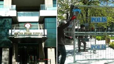 CHP'nin protestosuna dakikalar kala YSK polis ablukasına alındı...