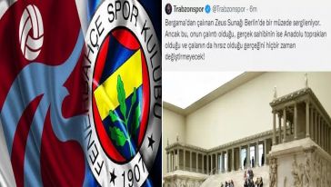 Trabzonspor'dan Fenerbahçe'ye 'Zeus Sunağı' üzerinden 'Hırsız' göndermesi..!