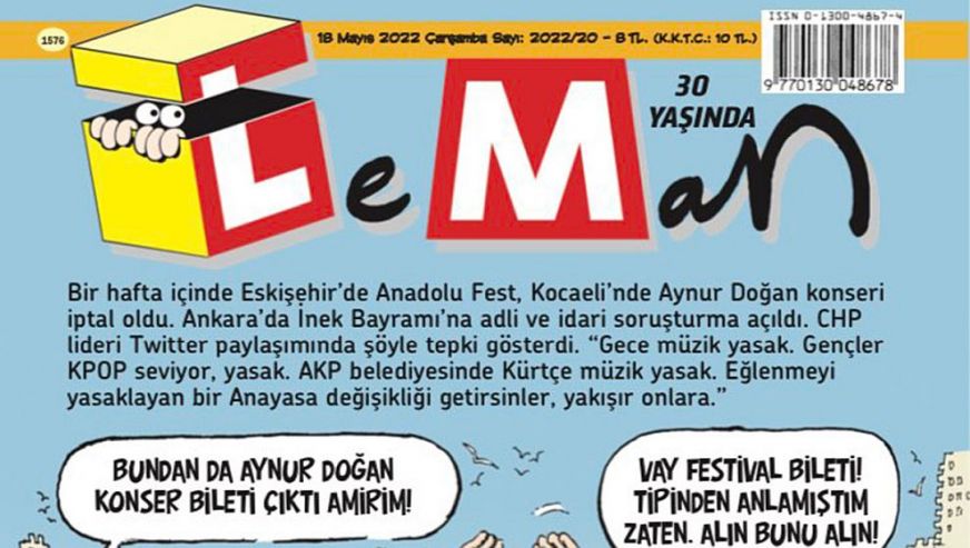 LeMan, AK Partili Derince Belediyesi'nin konserini iptal ettiği Aynur Doğan'ı kapağına taşıdı!