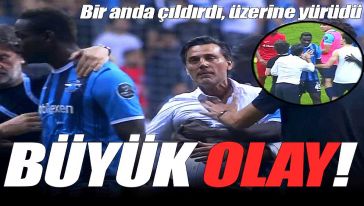 Adana Demirspor'da Vincenzo Montella ile Mario Balotelli maç sonu bir birine girdi!