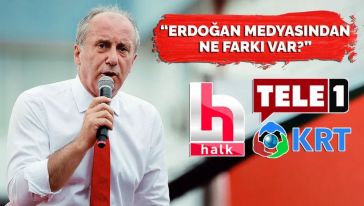 Muharrem İnce'den Halk TV, TELE 1 ve KRT hakkında bomba iddia! "Her ay CHP ve İYİ Parti'den..."