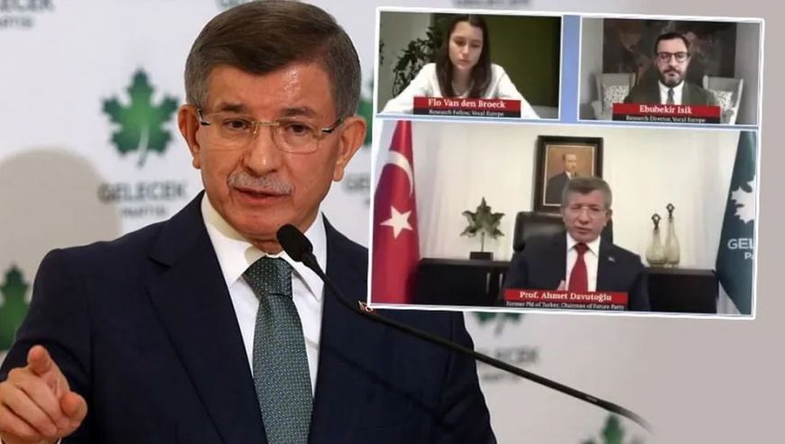 Ahmet Davutoğlu, FETÖ firarisinin yayınına katıldı!