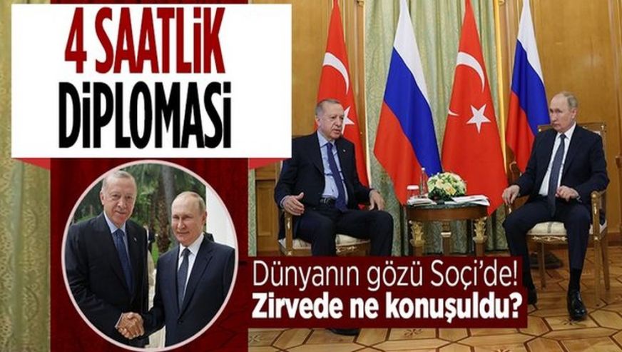 Erdoğan - Putin görüşmesi sona erdi! Soçi Zirvesi'nden ortak bildiri...