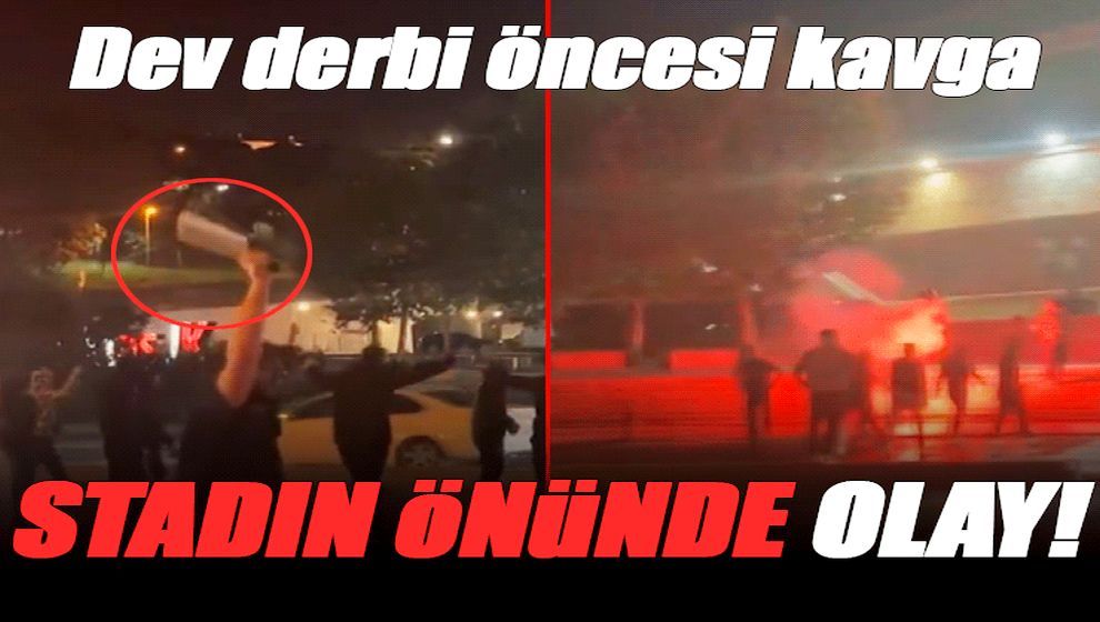 Beşiktaş - Fenerbahçe derbisi öncesinde Vodafone Park'ta satırlı sopalı kavga!