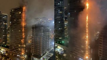 İstanbul'da 24 katlı lüks rezidansta büyük yangın..!