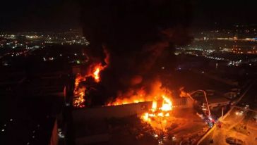Bursa'da bir tekstil fabrikasında yangın