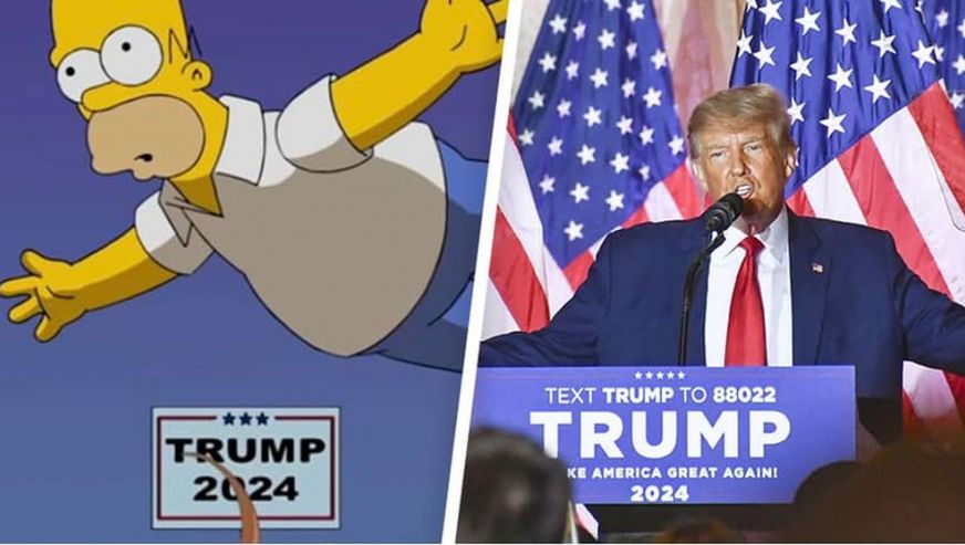 Simpsons yine yıllar öncesinden bilmiş! Trump görselini paylaştılar!