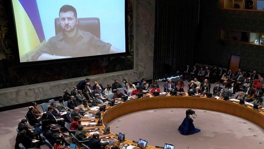 Zelensky Birleşmiş Milletlerde Rus 'terörünü' kınadı