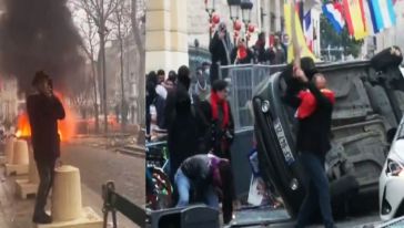 Paris sokakları karıştı! Terör örgütü PKK yanlıları polise saldırdı... Halk TV'ye büyük tepki!
