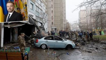 Ukrayna'da binanın üzerine helikopter düştü... Ukrayna İçişleri Bakanı öldü!