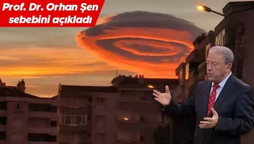 Bursa semalarında UFO görünümlü bulut... Prof. Dr. Şen: 