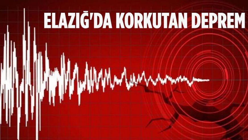 Elazığ'da 4,9 büyüklüğünde deprem!