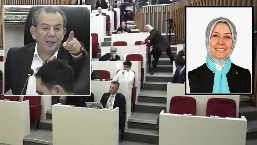 AK Partili Hacer Çınar Bolu Belediye Başkanı Özcan'a şişe fırlattı: 'Ahlaksız, pislik adam..!'