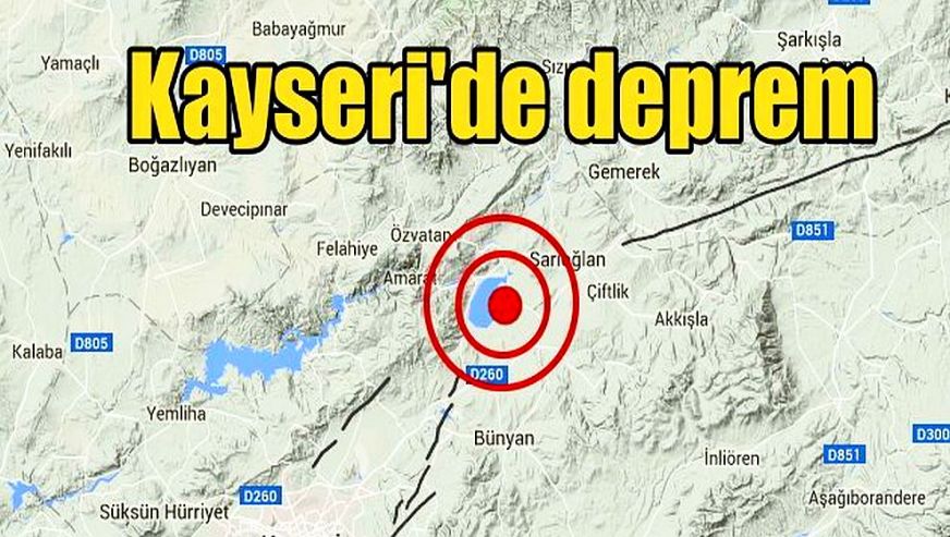 Kayseri yine sallandı! Kayseri'de 4,4 büyüklüğünde deprem...