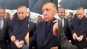 Cumhurbaşkanı Erdoğan’dan para dağıtırken eline uzanan kişiye tepki! ‘Dur, ayıp ayıp!..’