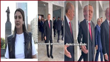 Cumhurbaşkanı Erdoğan, Nahçıvan'da Fulya Öztürk ile karşılaştığına şaşırırken Cumhurbaşkanı Aliyev, Öztürk'ten ''Bizim kız'' diyerek bahsetti...