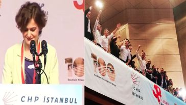 CHP İstanbul İl Kongresi'nde gerginlik... Canan Kaftancıoğlu sahneye çıktığında pankart açan grup yuhalandı!