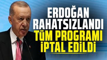 Cumhurbaşkanı Erdoğan'ın tüm programları 'soğuk algınlığı' nedeniyle iptal edildi...
