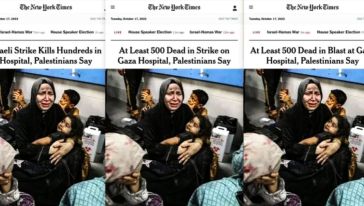 Gazze'de yaşanan katliam sonrası İsrail'i aklamaya çalışan New York Times gazetesi, 3 kez manşet değiştirdi!