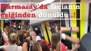 İstanbul'da 29 Ekim yoğunluğu... Marmaray'da facianın eşiğinden dönüldü..! O anlar kameralara yansıdı...