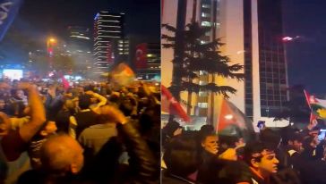 İstanbul'da hareketli gece... İsrail'in Filistinlilere saldırıları İsrail Başkonsolosluğu önünde protesto edildi!