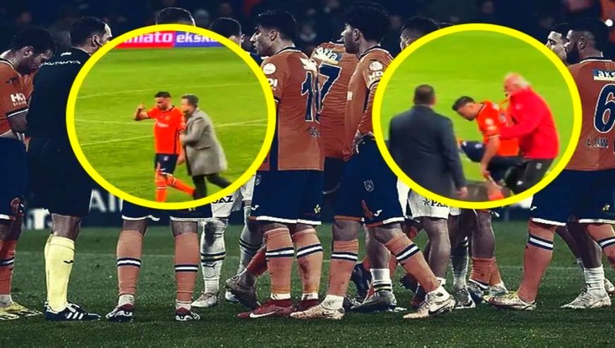 Başakşehir - Fenerbahçe maçında saha karıştı! Deniz Türüç çılgına döndü, kimse sakinleştiremedi...