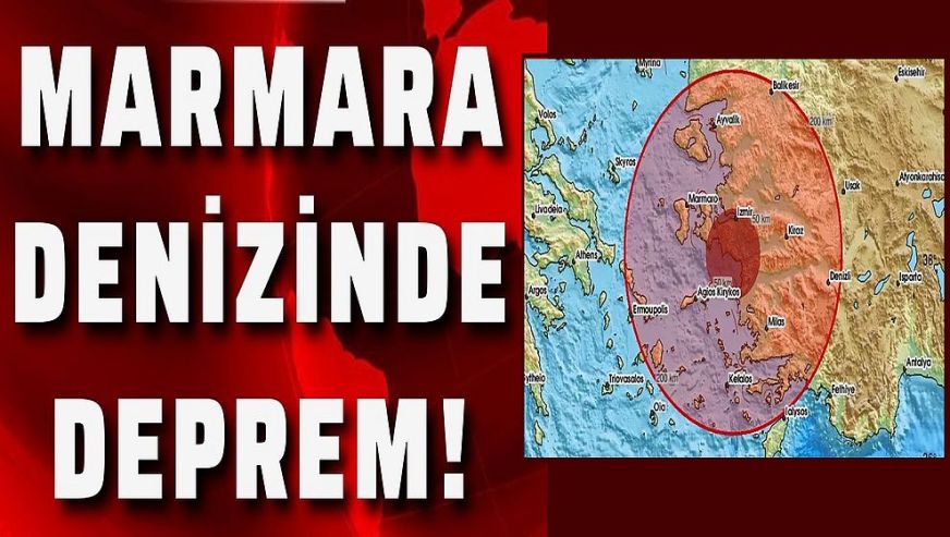 AFAD duyurdu! Marmara Denizi'nde deprem..!