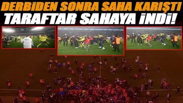 Fenerbahçe gerilim dolu maçta Trabzon'dan 3 puanı aldı! Maç sonu bordo mavili taraftarlar sahaya girdi...