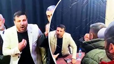 YRP Düzce Belediye Başkan adayı Davut Güloğlu çileden çıktı! Mikrofonu fırlatıp vatandaşın üzerine yürüdü!