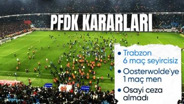Trabzonspor - Fenerbahçe maçının PFDK cezaları açıklandı! Trabzonspor Kulübü'nden ilk tepki: Adaletiniz batsın!