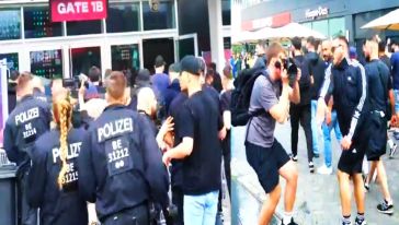 Berlin sokakları karıştı... Fenerbahçeliler Yunan taraftarlarla birbirine girdi! 