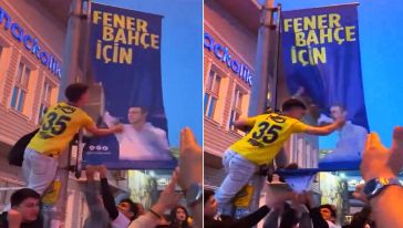 Fenerbahçe taraftarından büyük öfke! Taraftarlar Ali Koç'un posterine bıçakla saldırdı..!
