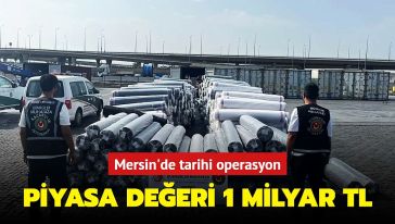 Mersin'de "rekor yakalama" 1 milyar TL değerinde 'kaçakçılık' girişimine engel olundu...