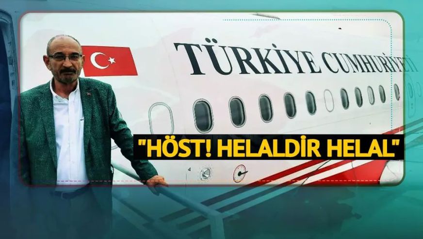 Emin Pazarcı'nın Cumhurbaşkanlığı uçağıyla paylaştığı fotoğraf olay oldu! 