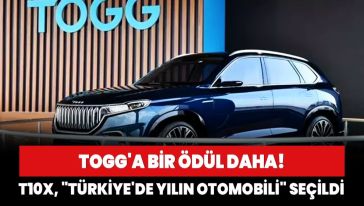 Togg T10X, "Türkiye'de Yılın Otomobili" seçildi...