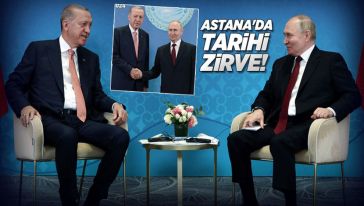 Astana'da kritik zirve! Cumhurbaşkanı Erdoğan Putin ile bir araya geldi: 'Teröristan kurdurmayacağız..!'