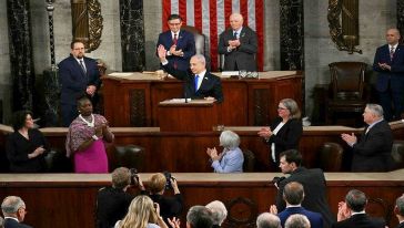 Dünya için utanç günü! İsrail Başbakanı Netanyahu, ABD Kongresi'nde konuştu..!