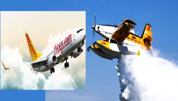 Yoğun duman yüzünden uçaklar İzmir Adnan Menderes'e inemiyor..!