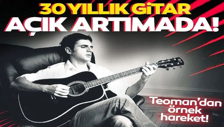 30 yıllık gitar açık arttırmada! Teoman'dan alkışlık hareket...