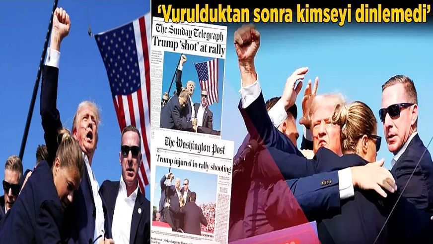 Donald  Trump'ın vurulmasının ardından dünya bu kareyi konuşuyor! 'Kimseyi dinlemedi..!'