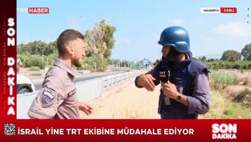 İsrail polisinden canlı yayında TRT ekibine müdahale! Yayını kestiler...