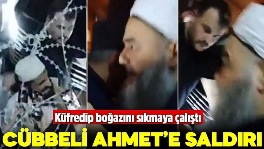 Cübbeli Ahmet Hoca'ya yumruklu saldırı! 1 kişi gözaltına alındı! İşte saldırı anı...