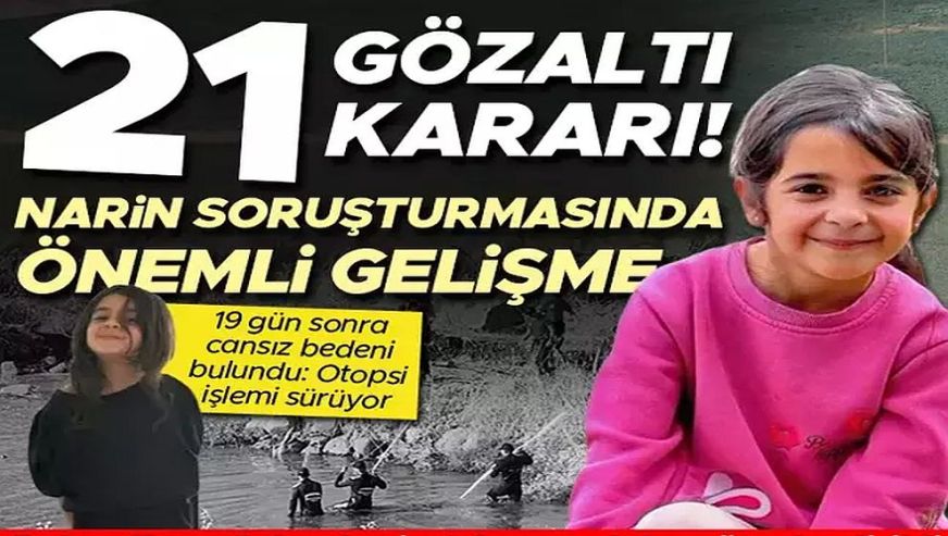 Kan donduran detayları Diyarbakır Valisi Zorluoğlu açıkladı! Narin cinayetinde 21 kişi gözaltında..!