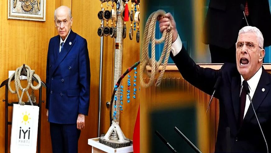 MHP lideri Devlet Bahçeli 'urganla' fotoğraf verdi!