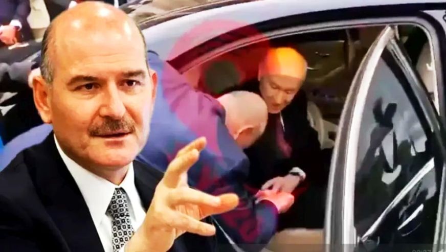 Süleyman Soylu, MHP lideri Devlet Bahçeli'nin elini öpmeye çalıştı! Bahçeli İzin vermedi…