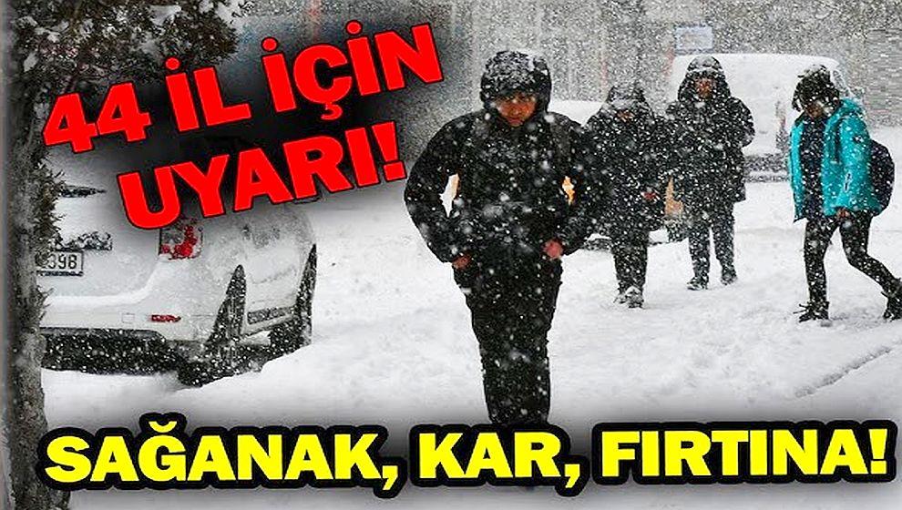 Kar, sağanak, fırtına... Meteoroloji'den 44 ile sarı ve turuncu kodlu alarm! İstanbul'da mevsimin ilk karı düştü!