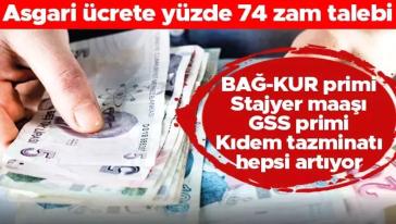 Asgari ücrete yüzde 74 zam talebi! Asgari ücretli 843 dolar mı kazanacak? İşsizlik maaşı 27 bin 632 liraya çıkabilir...