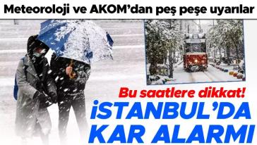 İstanbul'da kar başladı... 3 ilçede alarm!